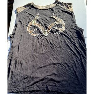 RealTree Sleeveless Shirt Gray & Camouflage Size L (42-44)